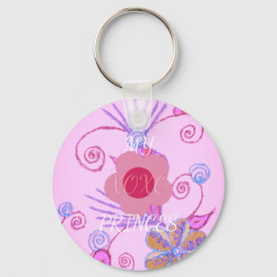 Mijn kleine prinses: Baby roze vector Inspirerend Sleutelhanger