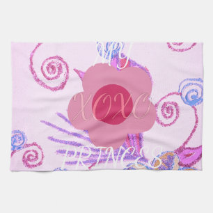 Mijn kleine prinses: Baby roze vector Inspirerend Theedoek