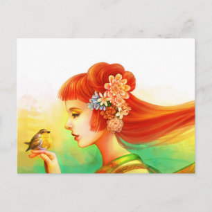 Mijn kleine robin briefkaart