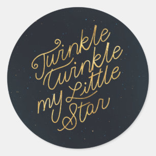 Mijn kleine ster twinkelen ronde sticker