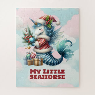 Mijn kleine zeepaardje kinderen kerst puzzel