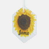 Mijn kleine zonnebloem ster kerst ornamenten (Voorkant links)