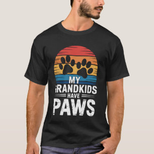 Mijn kleinkinderen hebben poten hond kat dier groo t-shirt