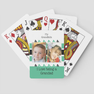 Mijn kleinkinderen houden ervan een oma-groen wit pokerkaarten