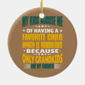 Mijn kleinkinderen zijn mijn favoriete grootmoeder keramisch ornament (Achterkant)