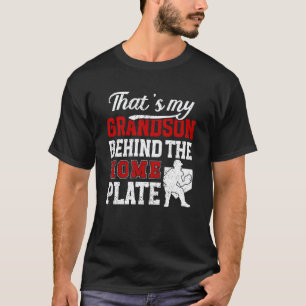 Mijn Kleinzoon Honkbal Catcher Oma Van Een Honkbal T-shirt