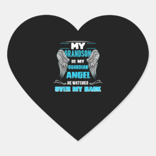 Mijn kleinzoon is mijn Guardian Angel Hart Sticker