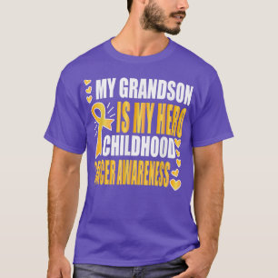 Mijn kleinzoon is mijn held, kinderkankerbewustzij t-shirt