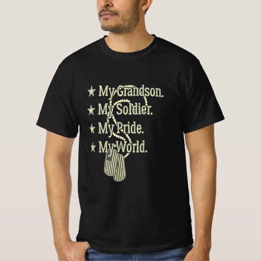 Mijn kleinzoon soldaat held een geschenk van de mi t-shirt (Voorkant)