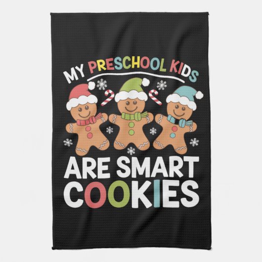 Mijn kleuterschool Kinderen zijn Smart Cookies Tea Theedoek (Verticaal)