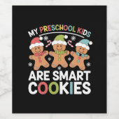 Mijn kleuterschool Kinderen zijn Smart Cookies Tea Wijn Etiket (Enkel label)