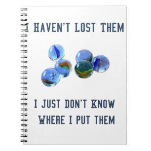 mijn knikkers verliezen grap oldies ontwerp notitieboek