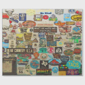 Mijn koele Decals - Reizen Stickers Cadeaupapier (Vlak)