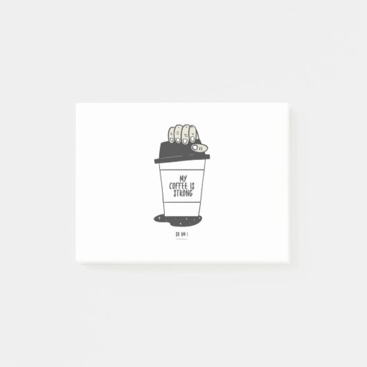 Mijn koffie is sterk, dus dat ben ik ook post-it® notes (Voorkant)