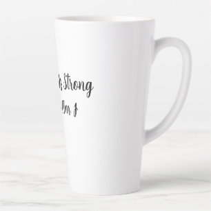 Mijn koffie is sterk en dat ben ik ook latte mok