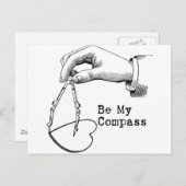 Mijn kompas zijn briefkaart (Voorkant / Achterkant)