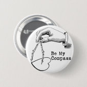 Mijn kompas zijn ronde button 5,7 cm (Voorkant /achterkant)