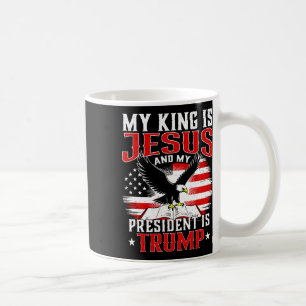 Mijn Koning Is Jezus En Mijn President Is Trump Koffiemok
