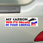 Mijn koolstofvoetafdruk bumpersticker (Op auto)
