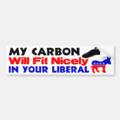 Mijn koolstofvoetafdruk bumpersticker (Voorkant)