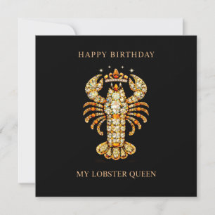 Mijn Kreeftenkoningin Met Juwelen Verjaardag grapp Kaart