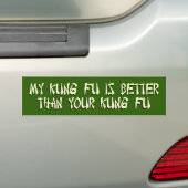 Mijn Kung Fu is beter Bumpersticker (Op auto)