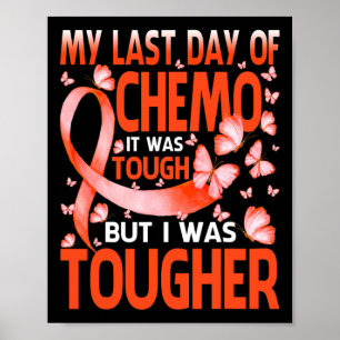 Mijn laatste dag chemo-leukemiebewustmakingsboter poster