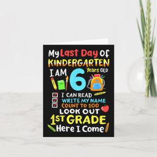 Mijn laatste dag van de kindergarten van de eerste kaart