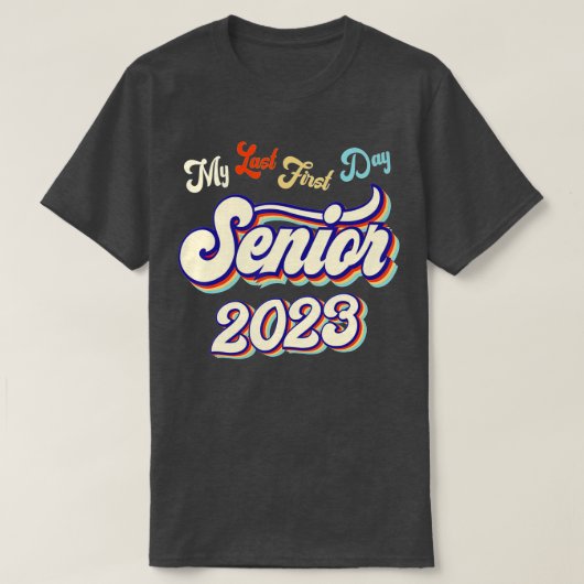 Mijn laatste eerste dag, senior 2023, terug naar s t-shirt (Design voorkant)