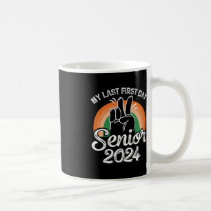 Mijn laatste eerste dag Senior 2024 Retro terug T Koffiemok