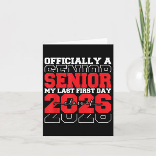 Mijn laatste eerste dag Shirt Senior 2026 Afstuder Kaart