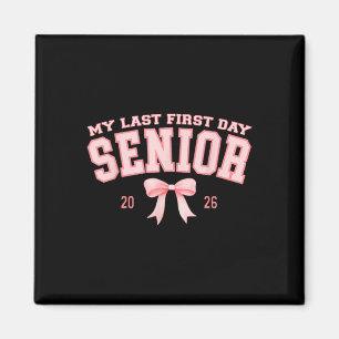 Mijn laatste eerste schooldag Senior 2026 Retro Gr Magneet