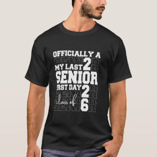 Mijn laatste eerste schooldag senior 2026 terug na t-shirt