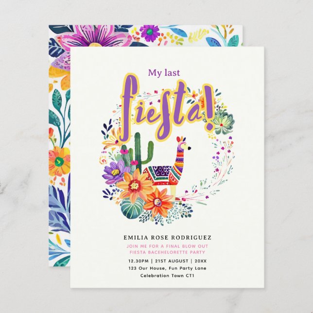 Mijn laatste Fiesta Bachelorette Party Cactussen T (Voorkant / Achterkant)