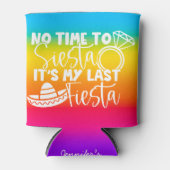 Mijn laatste Fiesta | Bachelorette Party Custom Blikjeskoeler (Voorkant)