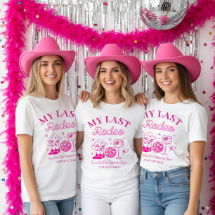 Mijn Laatste Rodeo Persoonlijke Roze Bachelorette T-shirt