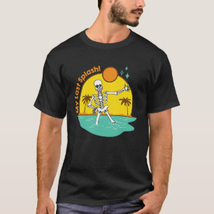 Mijn Laatste Splash Skelet Bruid Strand Bruidsmeis T-shirt