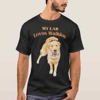 Mijn lab houdt van Walkies Pet Labrador Dog voor H T-shirt
