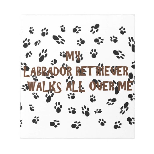 mijn lab loopt op me af notitieblok (Voorkant)