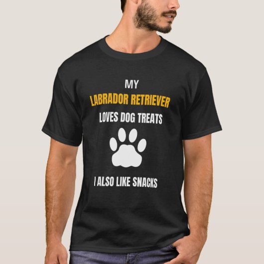 Mijn labrador retriever houdt van Dog behandelt sn T-shirt (Voorkant)