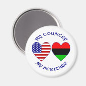 Mijn land Mijn Afrikaans-Amerikaanse erfgoed Magneet (Voorkant / Achterkant)