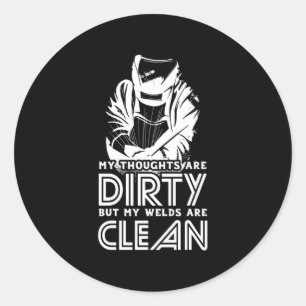 Mijn lassen zijn schoon ronde sticker