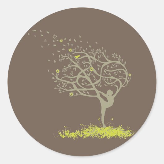 Mijn ledematen strekken ronde sticker (Voorkant)