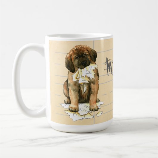 Mijn Leonberger Ate Mijn thuiswerk Koffiemok (Links)