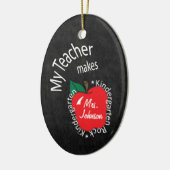Mijn leraar Makes Kindergarten Rock | Chalkboard Keramisch Ornament (Links)