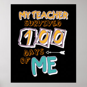 Mijn leraar overleed 100 dagen van mij 100 schoold poster