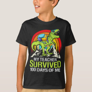 Mijn leraar overleefde 100 dagen van mij Funny Din T-shirt