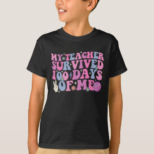 Mijn leraar overleefde 100 dagen van mijn disco gr t-shirt