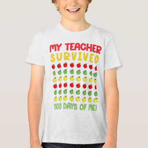 Mijn leraar overleefde 100 dagen van mijn mijlpaal Tri-Blend shirt