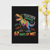 Mijn leraar overleefde 67 dagen school 67 meme din kaart (Gele Bloem)